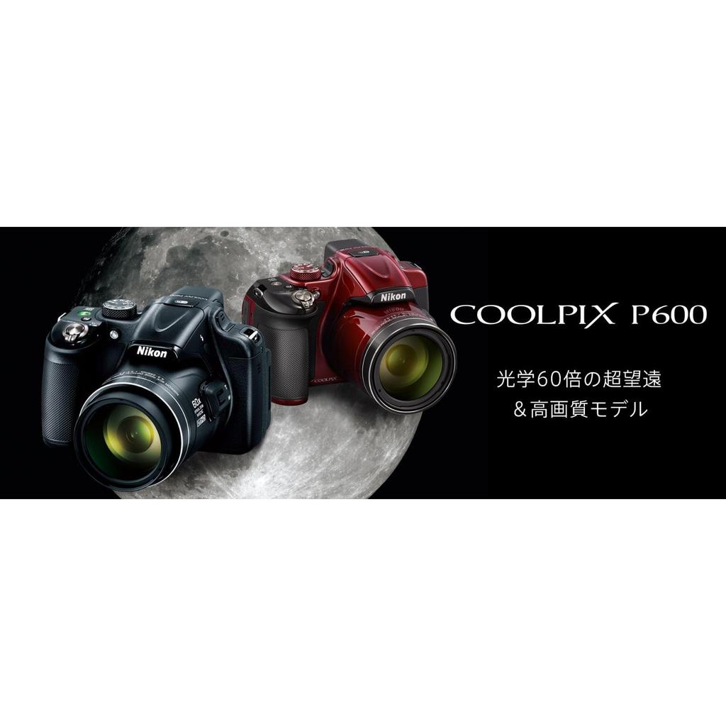 [Refurbished] Nikon P600 Digital Camera, 60x Optical Magnification, 16 Megapixels, Black, P600BK