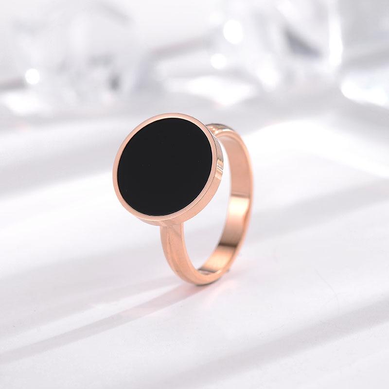 Minimalist Titanium Steel Couple Rings Non Tarnish Diamond Inlaid Matching Bands Jewelry