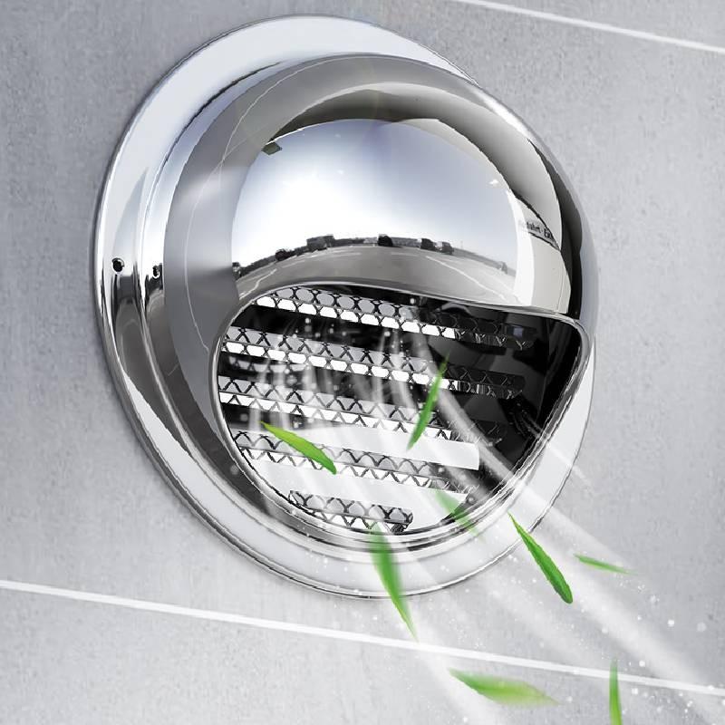 External Stainless Steel Wall Vent Cap Rainproof Cover Ventilation Kitchen Hood