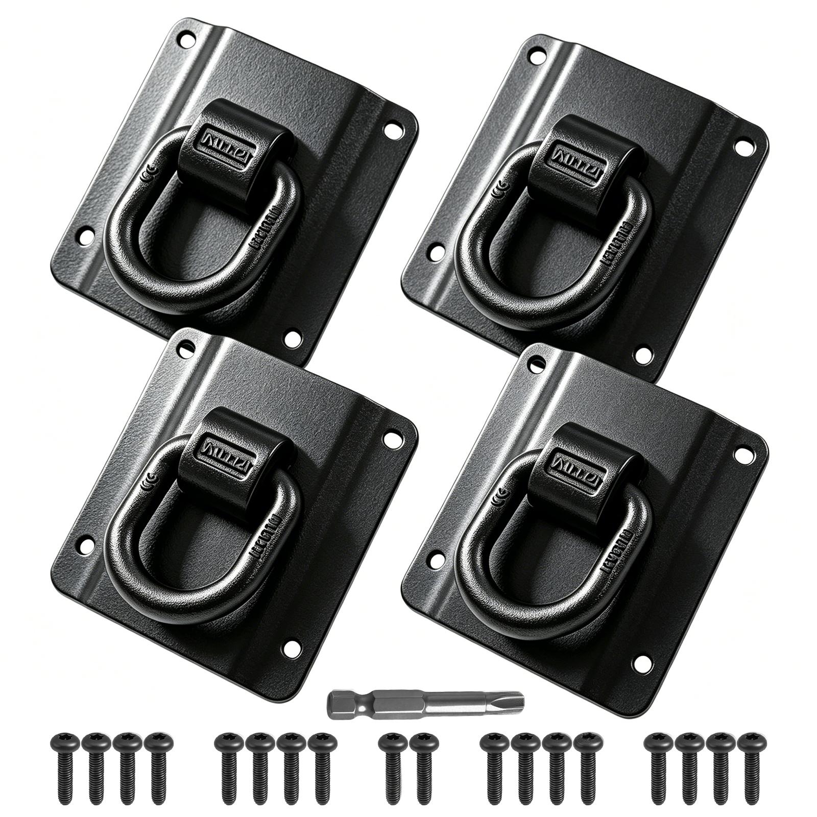Heavy Duty Tie Down Anchors Truck Bed Tie Downs Car Accessories with with M6*1.0 Tap and T-Handle Fit for 2015-2025 Ford F150 4 PCS