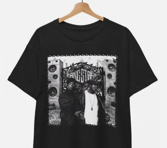 Gang Starr T Shirt - hip hop classic - DJ Premier GURU logo Unisex Cotton Tee L