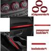 26PCS Full Set Interior Trim Kit Compatible With Jeep Wrangler JK JKU 2011-2018 2&4-Door Inner Center Console Trim, Door Handle, Cup Holder Cover