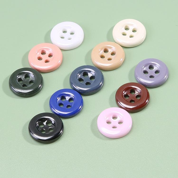White Shirt Buttons Men'S And Women'S Clothes Shirt High-End Ceramic Buttons Versatile Round Black High-End Button Accessories