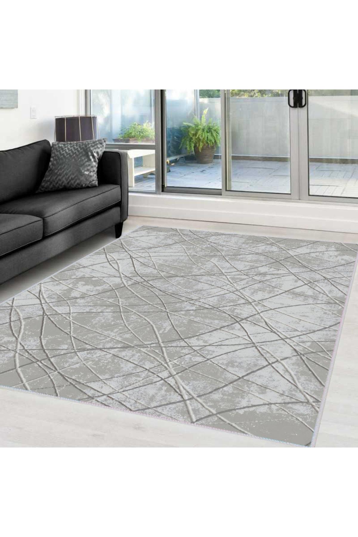 

Домашний моющийся ковер с принтом Eliana LNA0351 50x80 серый