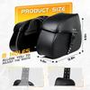Motorrad-Satteltaschen mit Schnallen PU-Leder-Motorrad-Satteltaschen Wasserdichte Motorrad-Seiten-Satteltaschen Universal Harley