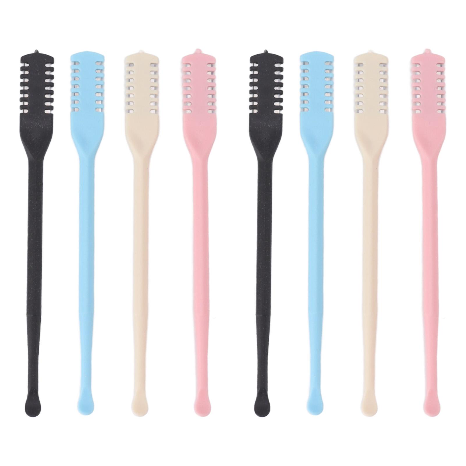 

8pcs Double Headed Nose Hair Knife Ear Pick Manual Safety Nose Hair Trimmer Ear Scoop