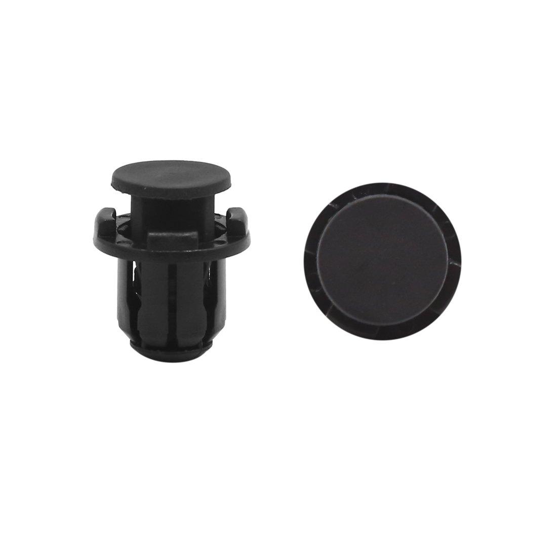 uxcell Clips, 0.6 inch (15 mm) Hole Diameter, Plastic Rivets, Auto Bumper Fender, Retainer, Push Type, Clips, Pack of 100 21x25mm чёрный