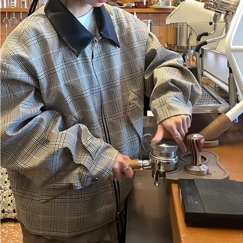 

Унисекс куртка Харрингтон CleanFit из замши в американскую гусиную лапку с воротником Extra Large