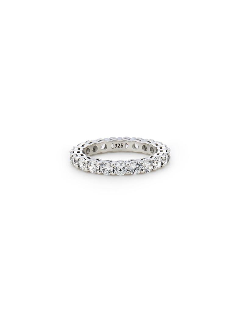 Hyeres Lor Essence Silver (W) Classic Tennis Ring 3.0Mm White Hl4R42411W9