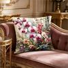 Watercolor Orchid Floral Throw Pillow Cover, Delicate Pink Phalaenopsis Botanical Decorative Cushion Case For Bedroom Couch
