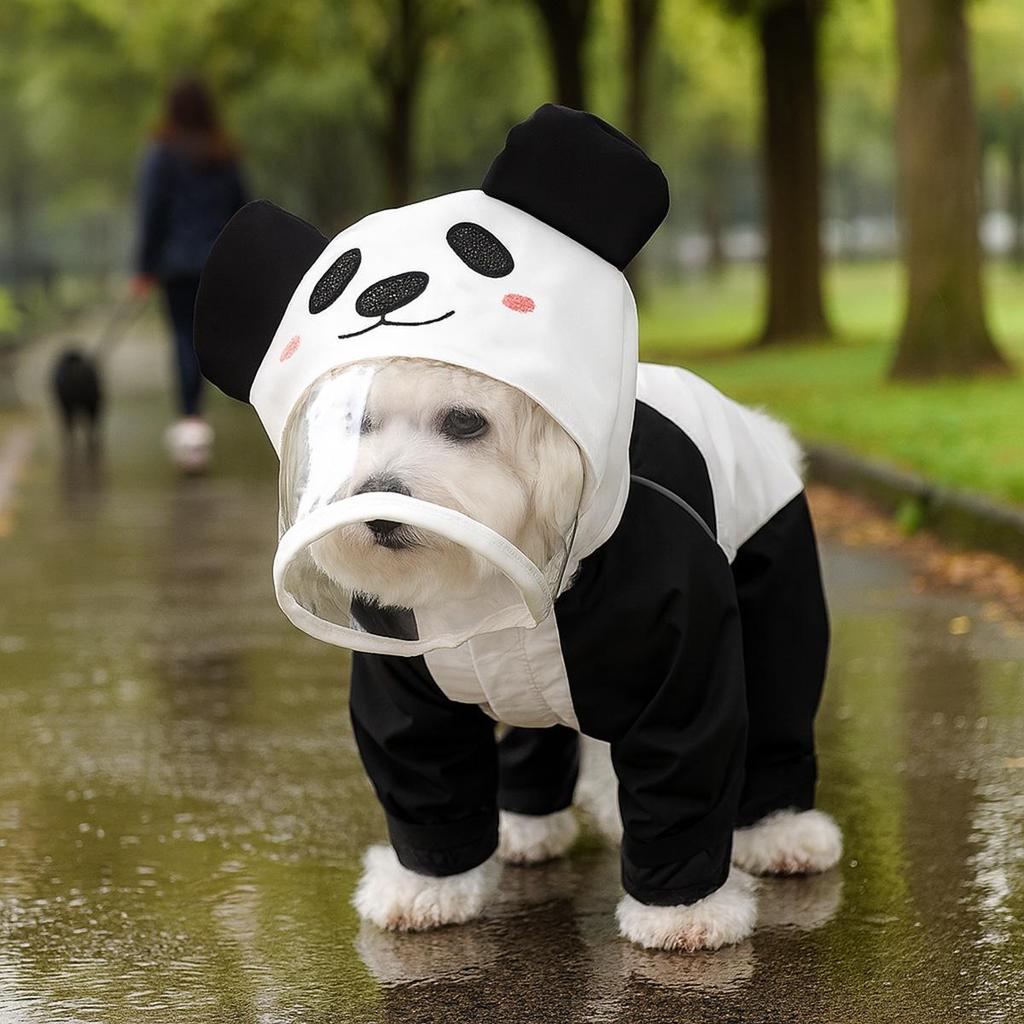 Spring/Summer Transparent Waterproof Raincoat for Small to Medium Dogs, Rainbow Design - Ideal for Teddy & Bichon Frise