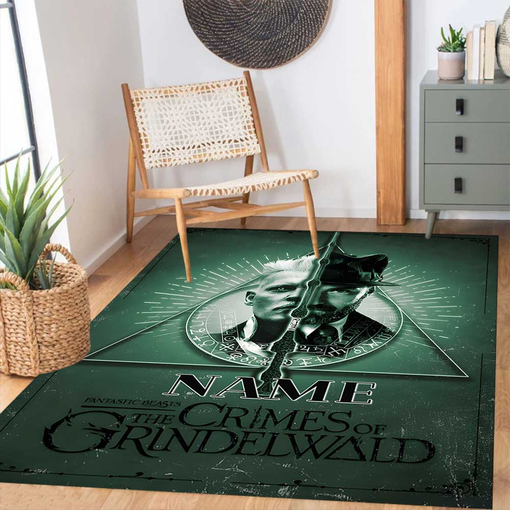 Warner Bros. Works (2) Customize Your Name Rug, Office Chair Cushion, Home Bedroom Living Room Gift.