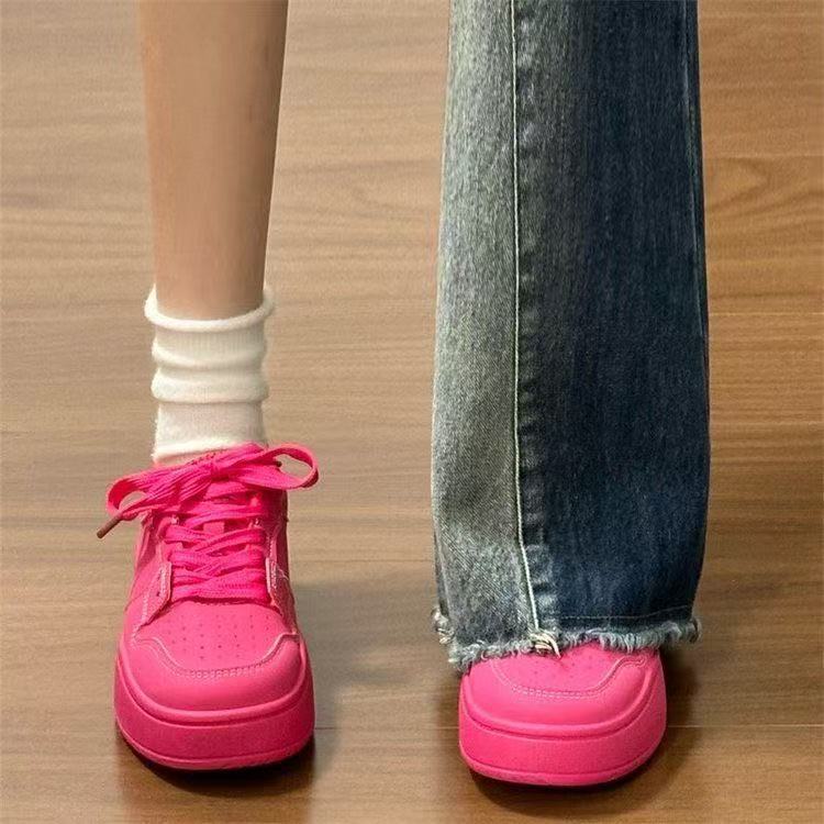 Super fire heightening thick baseplate shoes new spring and summer niche leisure sports dopamine shoes