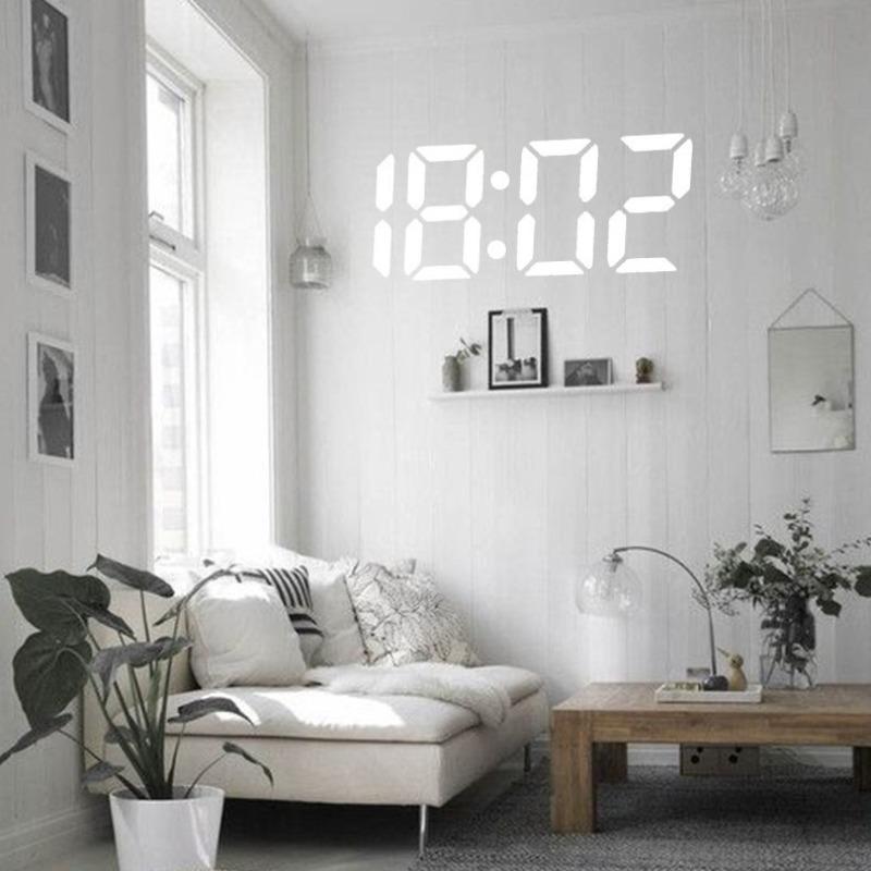 Projection Clock LED Luminous Word Numbers Clocks Electronic Projection Wall Digital Watch Bedroom Desktop Small Night Light