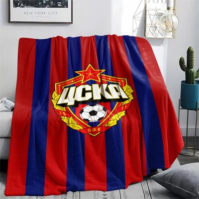 1Pc CSKA Moscow Print Flannel Blanket High Quality Warm Comfortable Cover for All Seasons Perfect for Gifts Home Decor