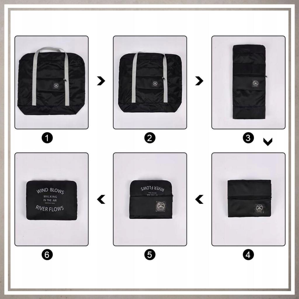 Lightweight, Large, Foldable, Spacious Travel Bag for the Car, BLACK