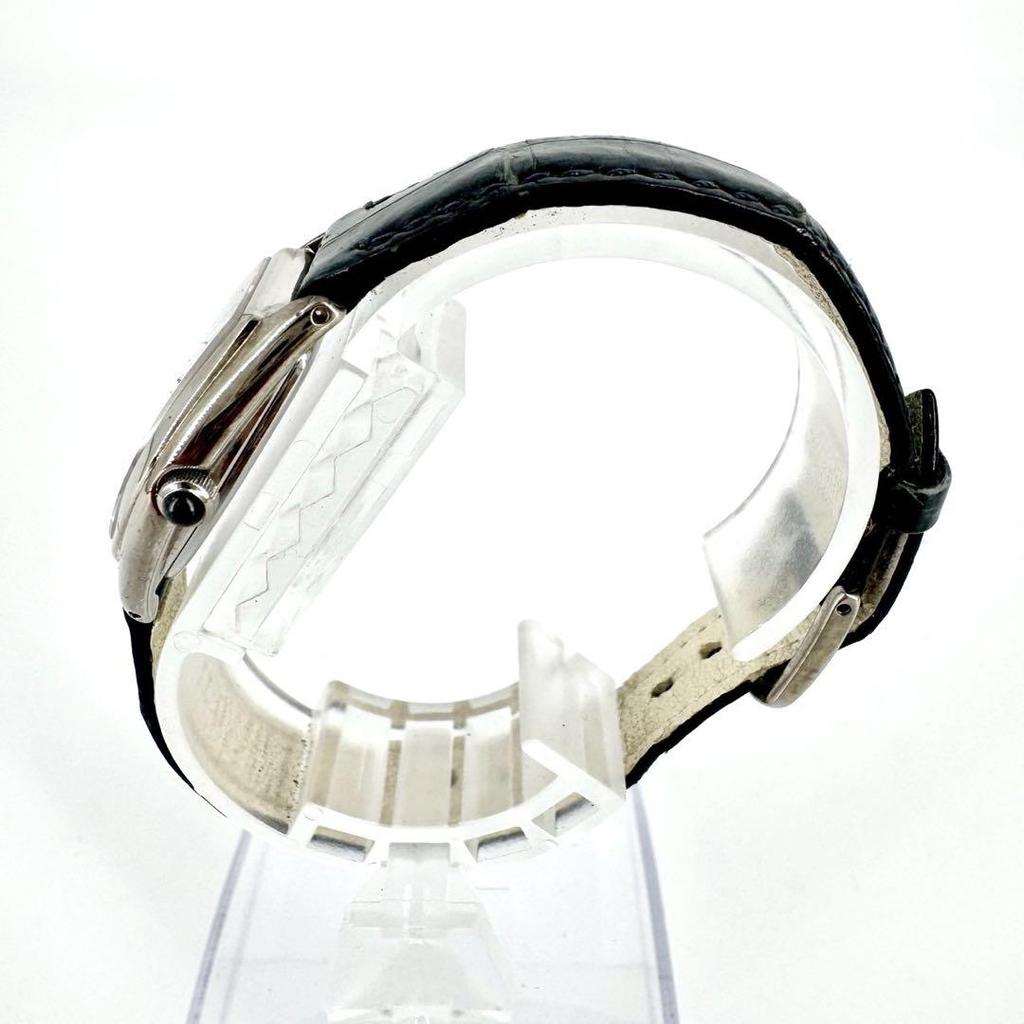 [USED] Rare Battery SEIKO EXCELINE Blue Hands Watch Silver