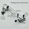Extended Aluminum Alloy Adjustable Rotating Corner Fishing Chair Fishing Rod Holder European Style Long Pole Universal Connector