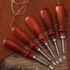 1PCS Leather Edge Beveler Skiving Knife Wood Handle Leather Craft Cutting Tool For DIY Handmade Leather Working Professional