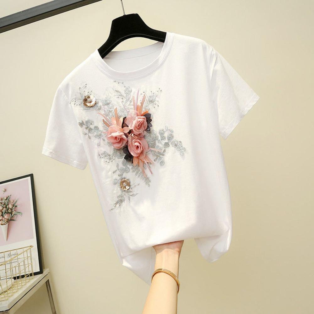 Summer Women T Shirts Short Sleeve Basic Shirts Korean Style WOmen Tops Tees
