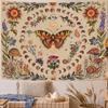 Butterflies dancing among flowers Digital printing polyester wall hanging tapestry Living room bedrooms Office background gift