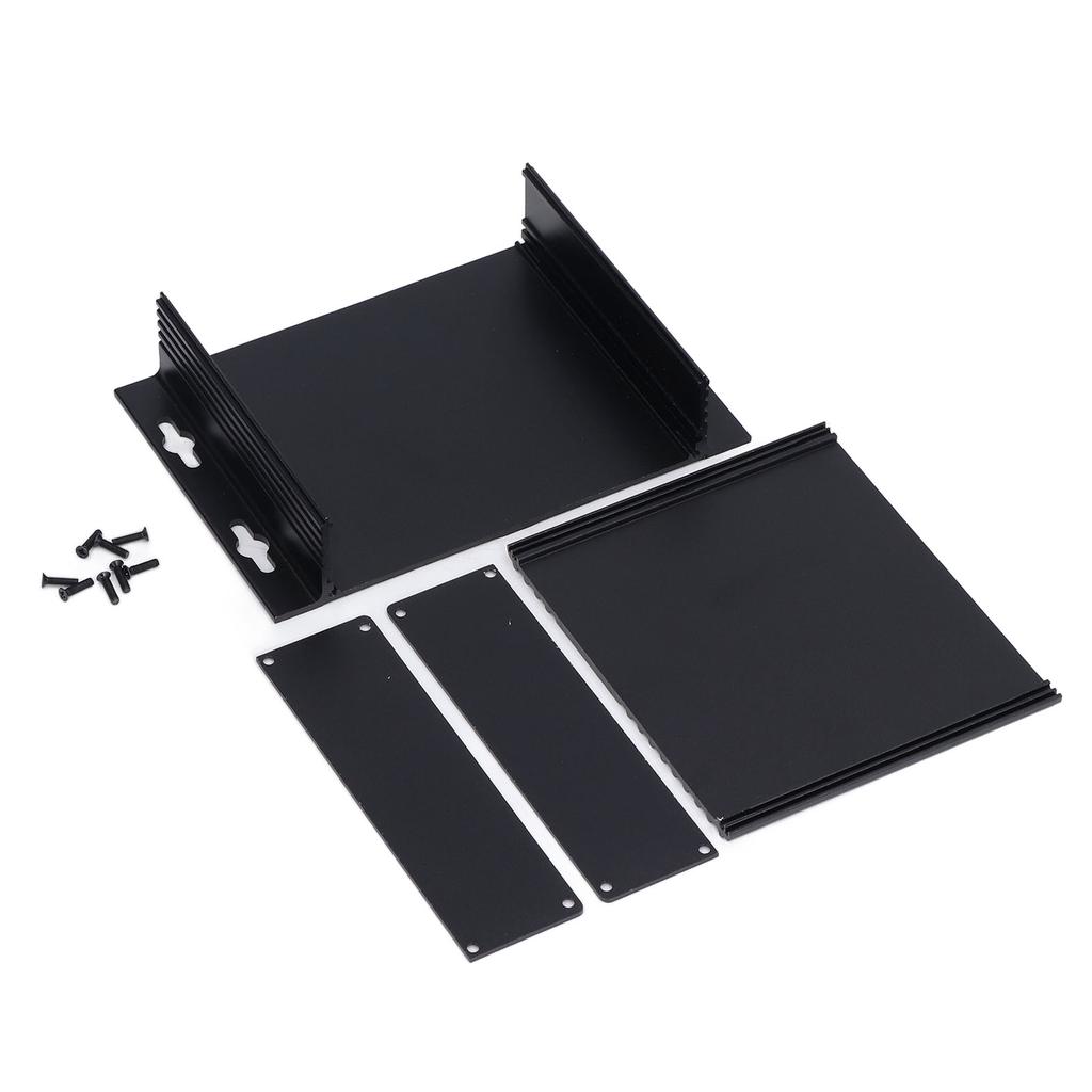 Aluminiowa obudowa elektroniczna matowa czarna wodoodporna uszczelka do płytek elektronicznych DIY