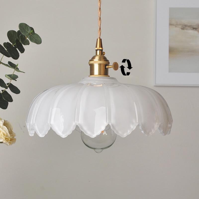 Brass glass chandelier Nordic vintage B&B bar Restaurant Bedside lamp Creative personality cafe bedroom lamp