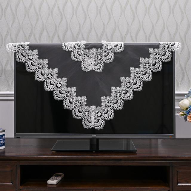 Tablecloth Square Table Cloth Yarn Embroidery Lace Table Cloths For Computer Table Cover Lcd Tv Towels Table Juppe Dust Cover