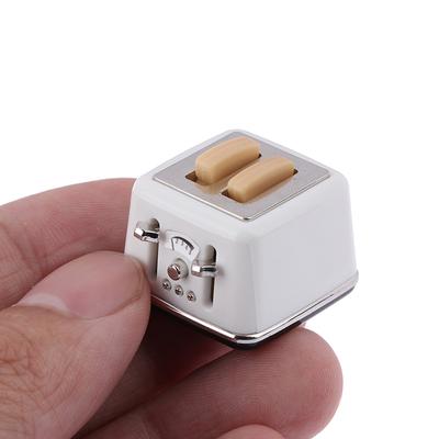 1/12 Scale Dollhouse Bread Machine With Toast Miniature Cute Decorations Toaster