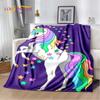 Cartoon Cute Unicorn Soft Plush Blanket,Children's Flannel Blanket Throw Blanket for Living Room Bedroom Bed Sofa Picnic Cover
