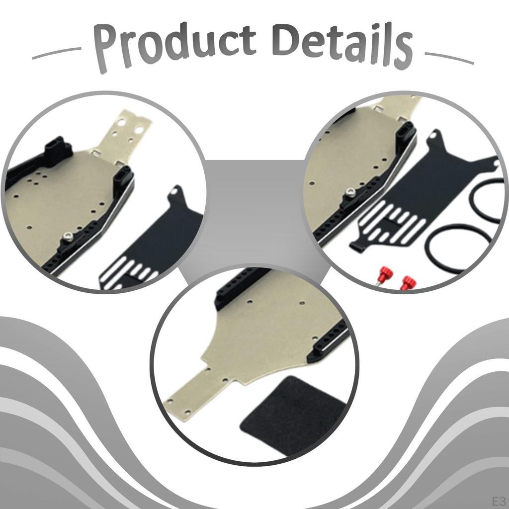 RC Car Chassis Aluminum for 244016 CNC Machined Bottom Board 1/24 Scale Precision Accessories