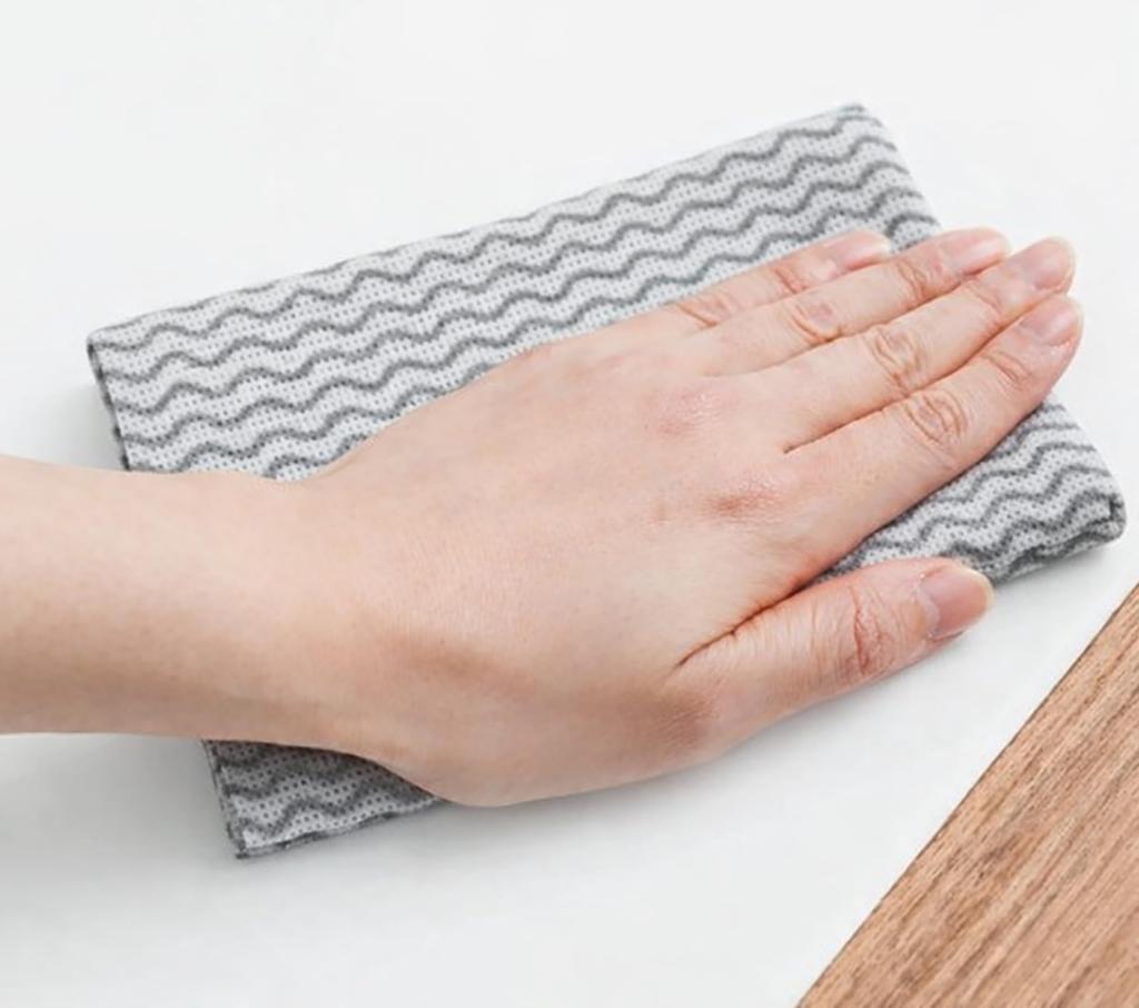 Counter 100 Table Cleaning Commercial Reusable Cloths, Thick, Pieces, Inicolife, Quick-Drying, Disposable, Non-Woven Fabric, Antibacterial, Gray,