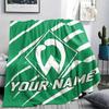 1PC Custom Name SV Werder Bremen Patterned Flannel Blanket Suitable For All Seasons for Home Decor Warmth and Comfort Gifts Holiday Present