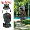 Fake Owls Scare Birds with 360° Swivel Head Waterproof Fake Owl Repellent Pest Control Scarecrow for Outdoor Garden Yard Indoor