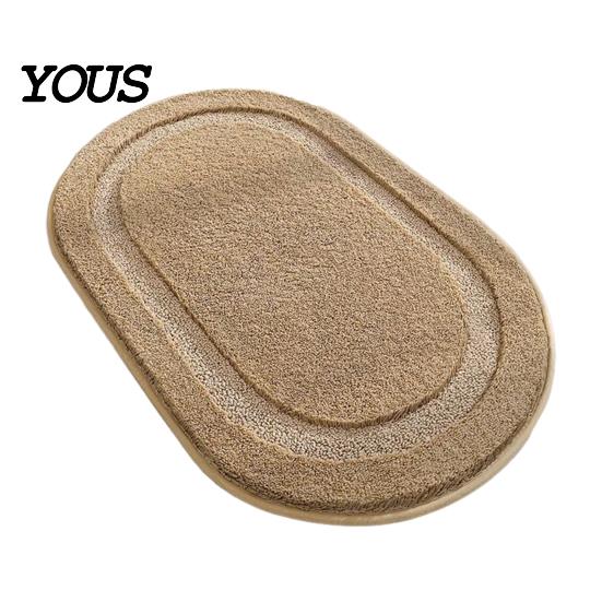 Alfombra de Baño Ovalada Alfombra, Microfibra Suave Altamente Absorbente Baño Antideslizante Antideslizante Felpa Esponjosa Felpudo para Ducha Bañera Lavabo