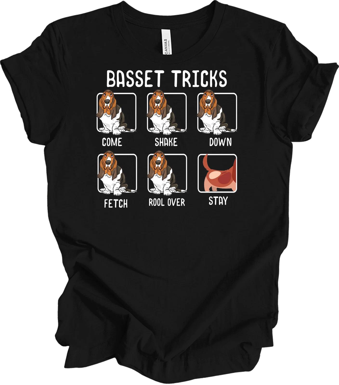 Funny Basset Tricks Dog Lover T shirt XL