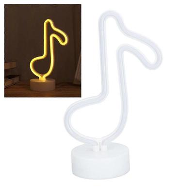 Musikalsk Note LED Neon Skrivebordslampe til Belysning med Kreativt Neonskilt