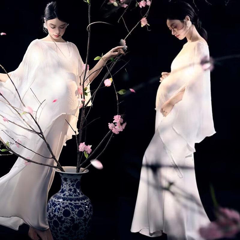 Zen-Inspired High-End Artistic Maternity Photography Clothing One Size