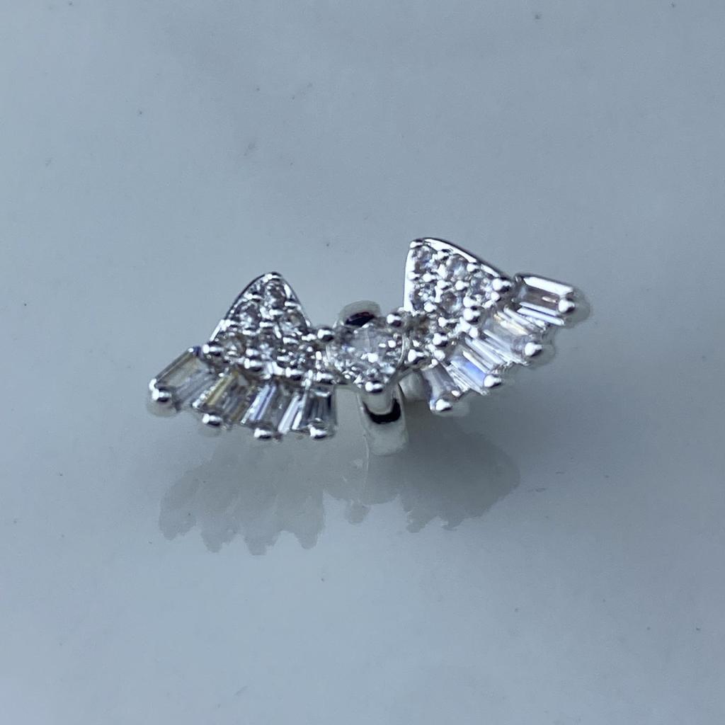 Zircon Diamond Angel Wing Charms for DIY Jewelry and Beading