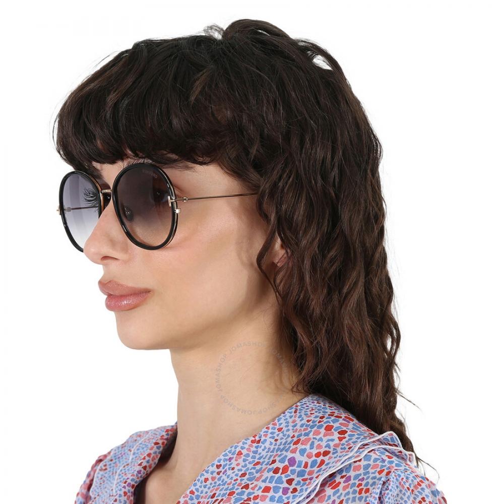 Tom Ford Gradient Smoke Round Ladies Sunglasses Ft0946 01b 58