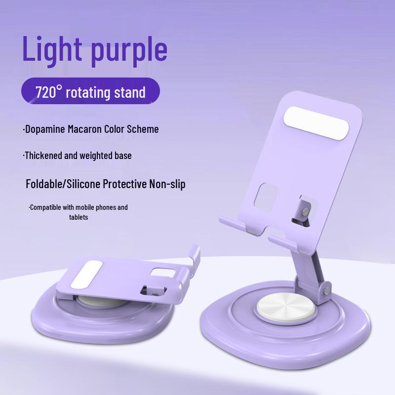 

Rotatable Macaron Phone Holder: Metal Stand for Desktops, Ideal for Watching Dramas and Live Streaming