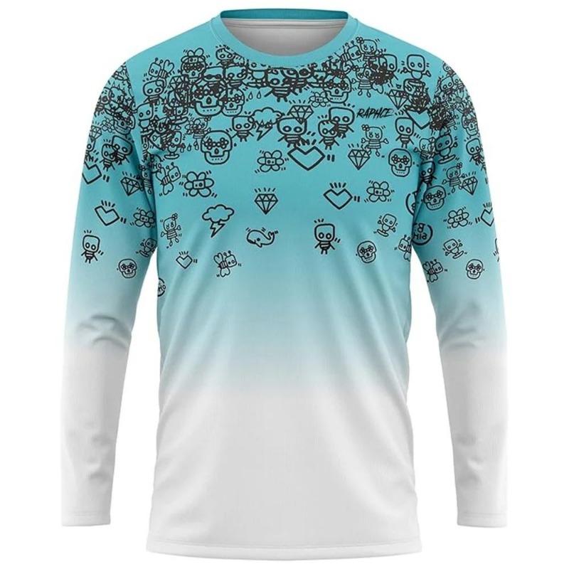 Cartoon Deer Pattern Long-Sleeve T-Shirt Casual Comfortable Daily Wear Fashion Top For Teens Students Unisex Loose Fit