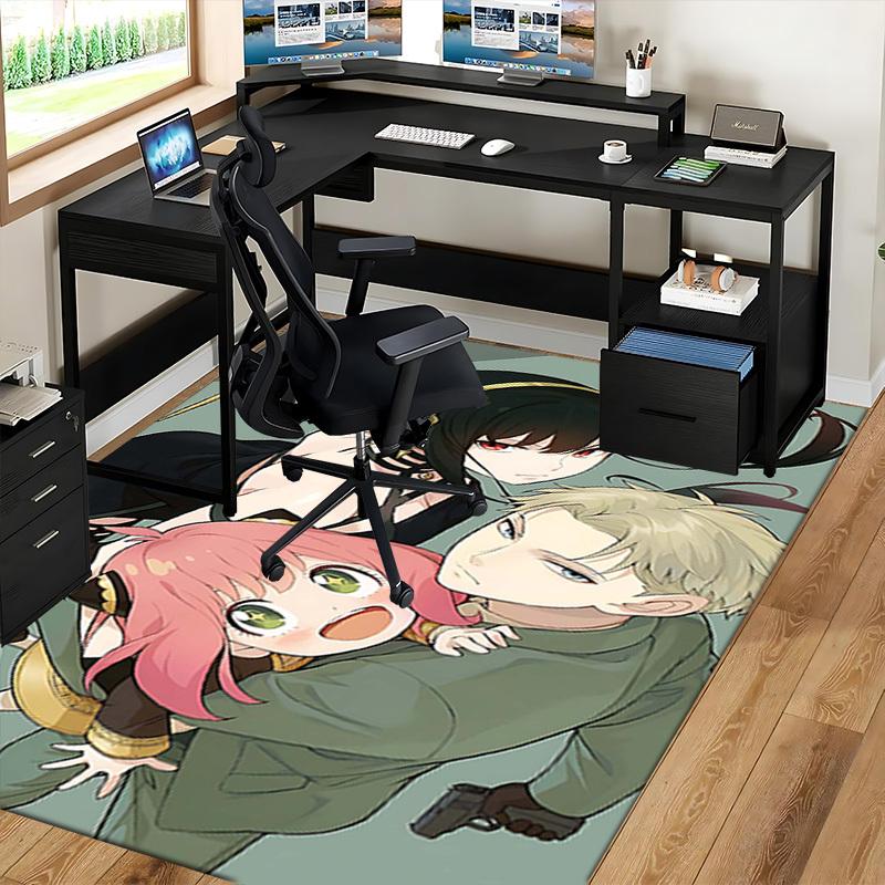 1pc Anime Cartoon Design Chair Mat - Office Desk Pad with Non-Slip Carpet for Home Decor, Suitable for All Seasons, Perfect Gift for Holidays.M007