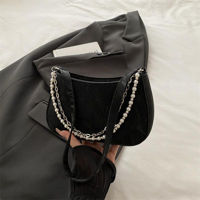 Women S High End Diamond Quilted Crescent Underarm Bag Versatile Small Shoulder Crossbody Handbag