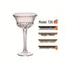 Retro Diamond Pattern Tall Glass for Desserts, Champagne, and Cocktails 