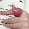 Fashion Colorful Resin Oval Large Rings Candy Color Acrylic Geometry Round Wide Ring For Women Girls Travel Summer Jewelry Girl
