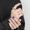 Silver Color Sterling Rings for Women Fashion Geometric Handmade Irregular Gold Ring Party Christmas Gift