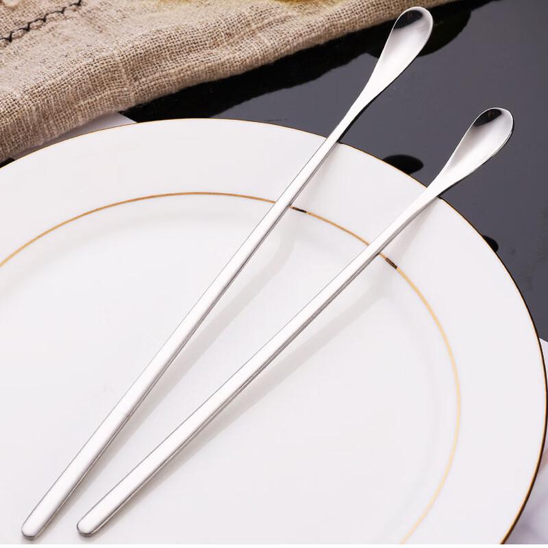 RuHan Stainless Steel Long-Handle Cocktail & Ice Cream Spoon