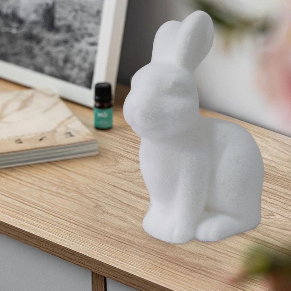 Simulation Moss Foam Easter Bunny Decor Easter Moss Rabbit Figurine Artificial Moss Rabbit Easter Figurine Rabbit Bunny Figurine