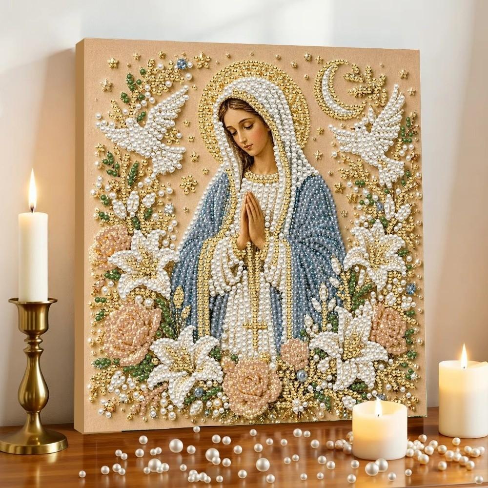 Krippe Religiöses Perlen Malset Jesus Perlen Malset Wohnzimmer Dekoration